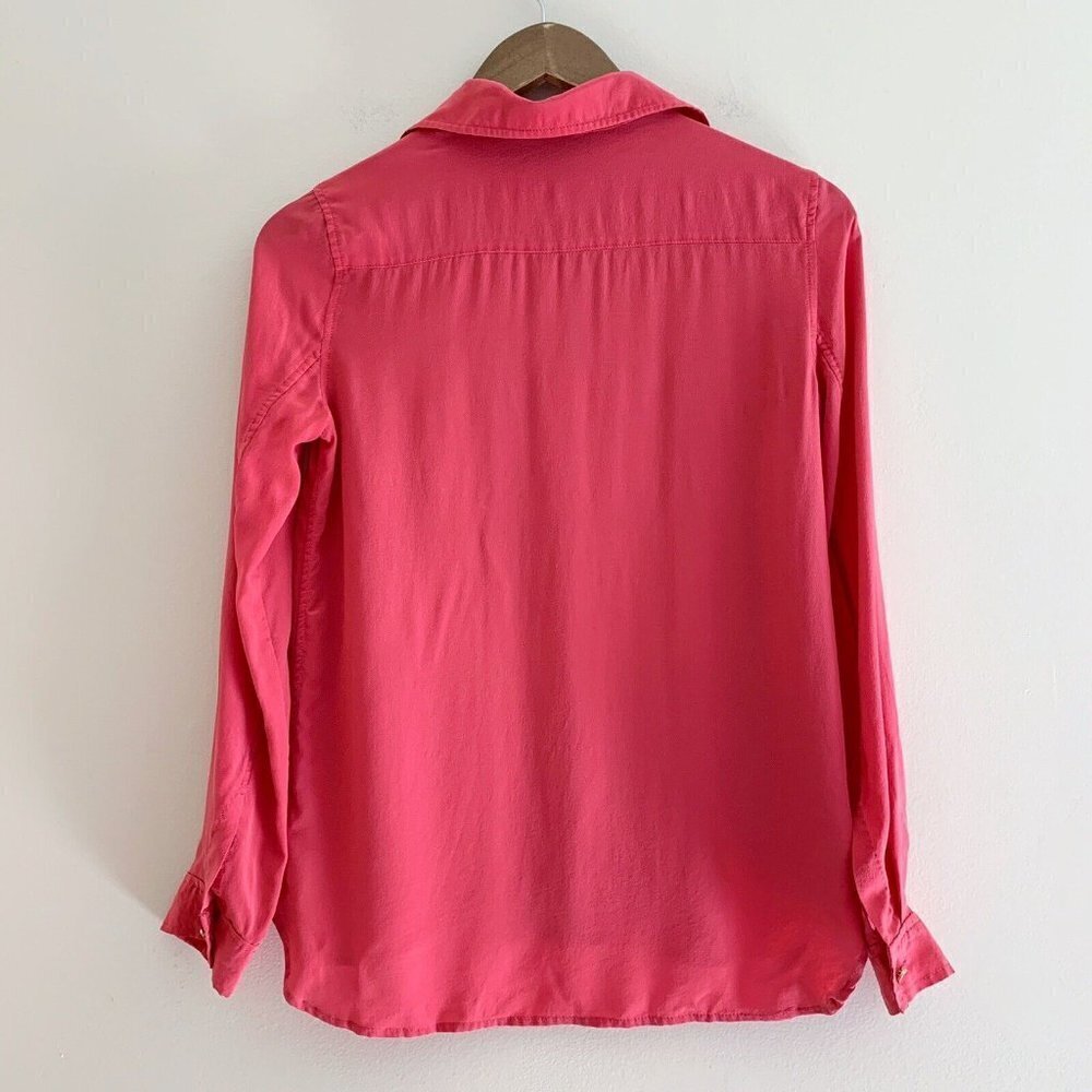 Marc by Marc Jacobs Neon Pink Button Front Silk Blouse XS - Picture 4 of 8